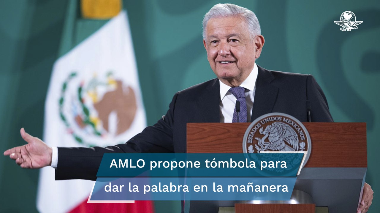 “Saben que no hay preferencias”: AMLO propone tómbola para dar la palabra en la mañanera