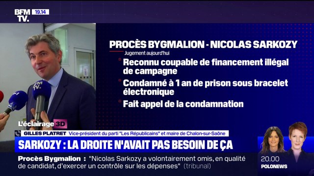 Gilles Platret, vice-président LR: la condamnation de Nicolas Sarkozy dans l'affaire Bygmalion n'enlève rien à la considération que les LR lui porte