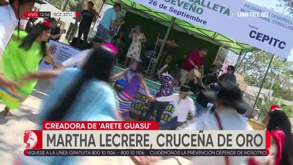 Cruceña de oro: Maestra, amante de la música y la danza así es la creadora del 'Arete Guasu'