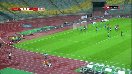 أيمن أشرف يهدد مرمى منتخب ليبيريا في الدقيقة 47