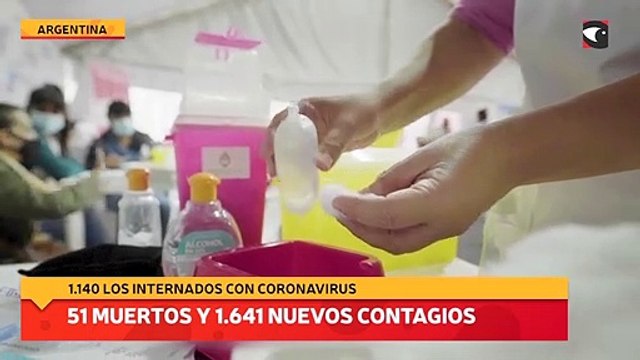Hubo 51 muertos y 1.641 nuevos contagios en las últimas 24 horas en el país
