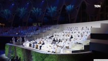 لحظة إعلان الشيخ حمدان بن محمد بن راشد افتتاح فعاليات إكسبو 2020