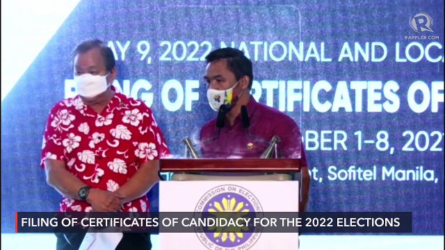 STREAM 1: Filing of certificates of candidacy for 2022 Philippine elections | Friday, October 1