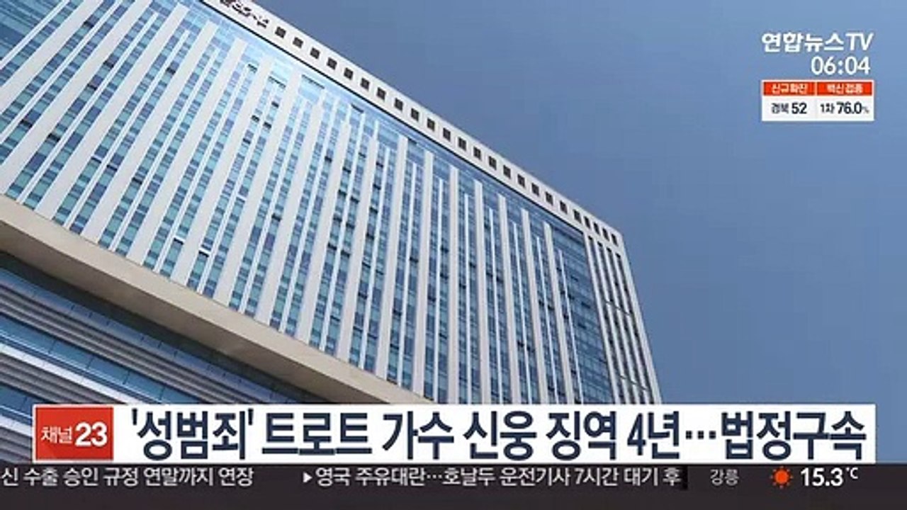 '성범죄' 트로트 가수 신웅 징역 4년…법정구속