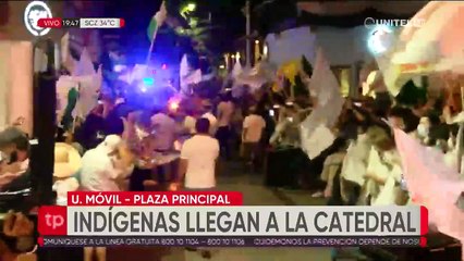 Así llegó la Marcha Indígena a la plaza 24 de Septiembre