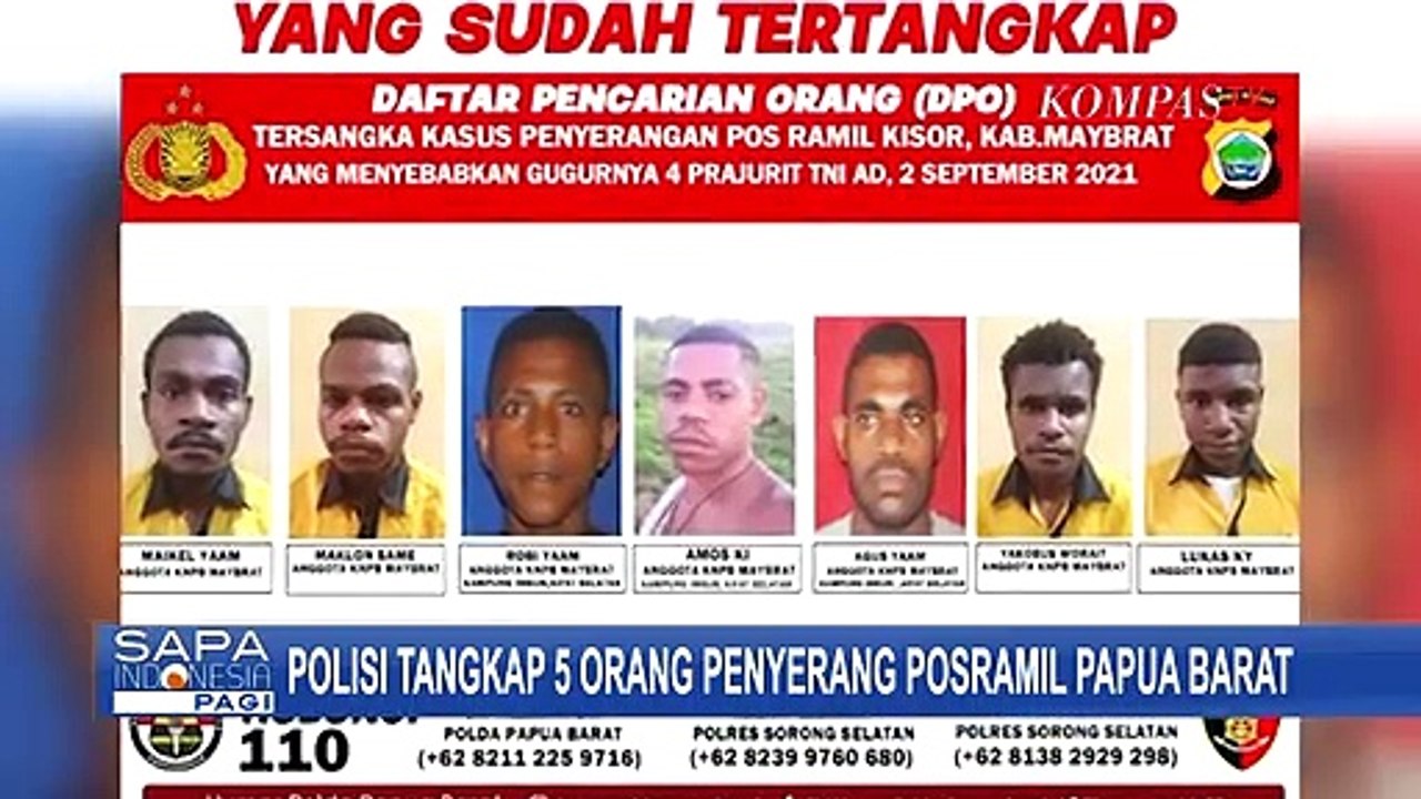 5 Penyerang Posramil Kisor Maybrat Ditangkap, 14 Orang Masih Buron!