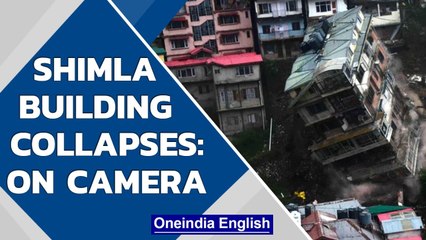 Shimla: Building ccollapses due to landslide, residents evcuated | Oneindia News
