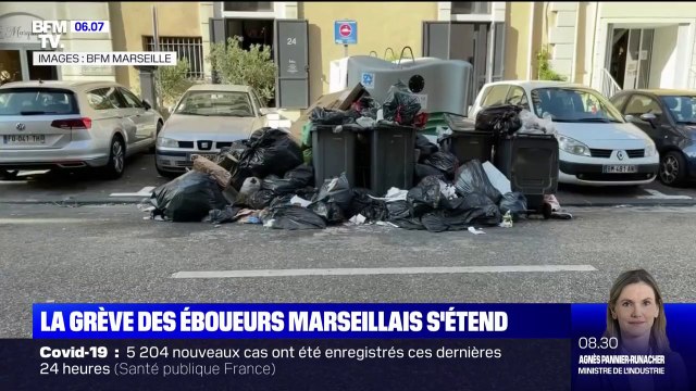 Marseille: la grève des éboueurs s'étend aux villes voisines, d'Aix-en-Provence à Aubagne
