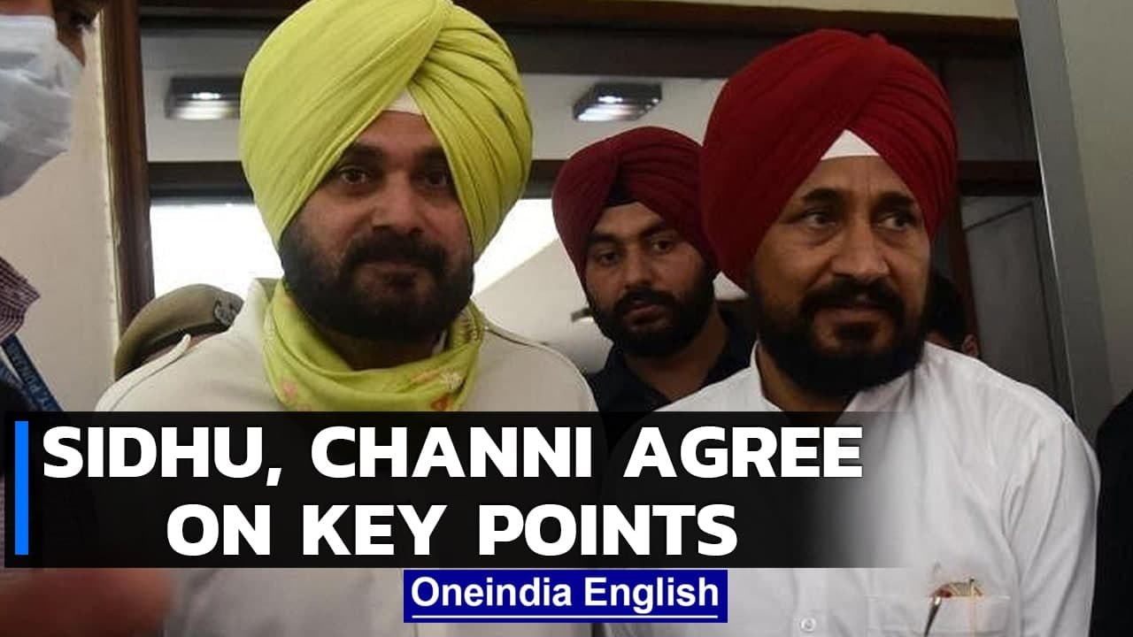Navjot Sidhu agrees to stay after he and CM Channi agree on sticking points | Oneindia News