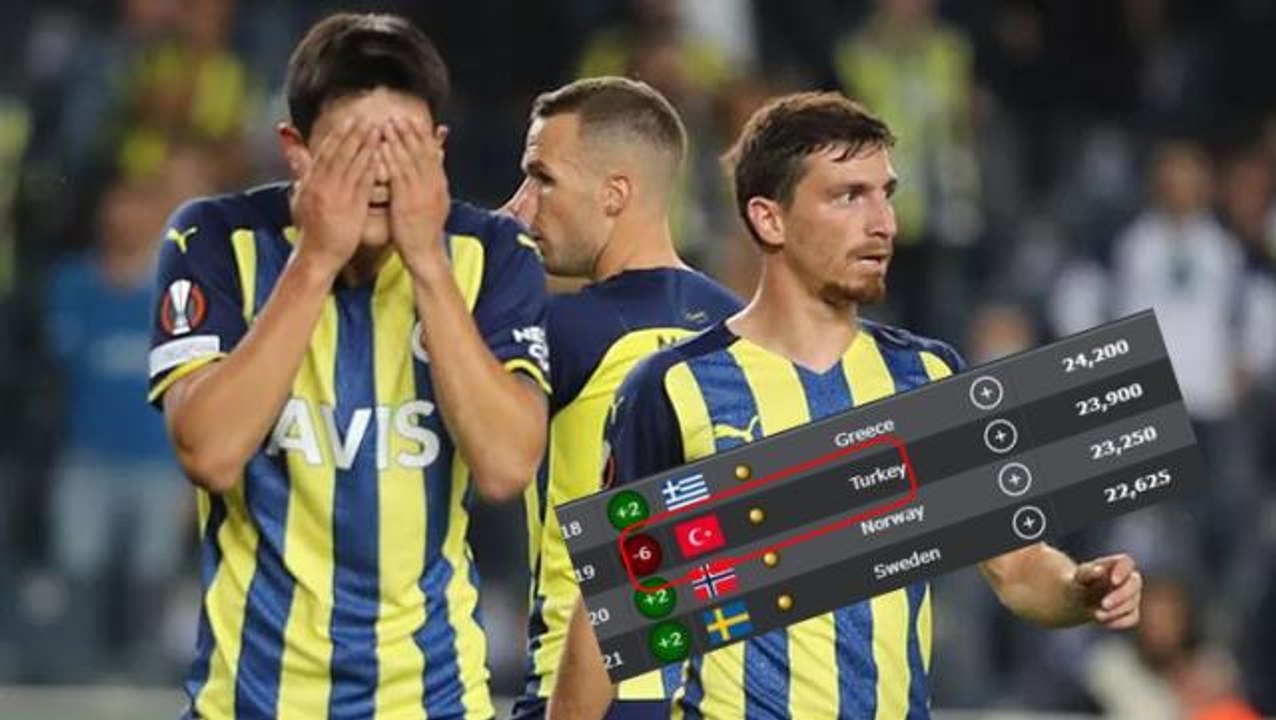 Sıralamada yine geriledik! Değil Şampiyonlar Ligi, artık Avrupa Ligi bile hayal