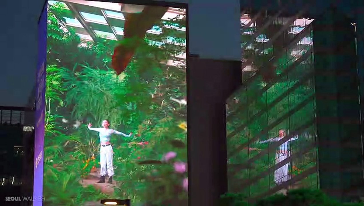 HDR Summer Big Wave Seoul at Night Media Art Korea