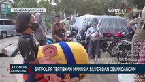 Satpol PP Tertibkan Manusia Silver dan Gelandangan