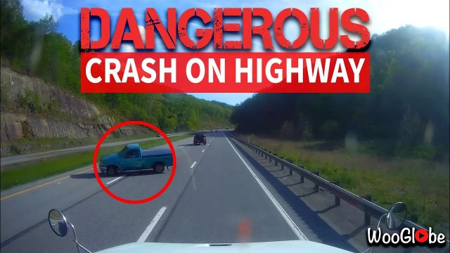 'Dashcam footage shows out-of-control mini-truck hitting a truck in West Virginia '