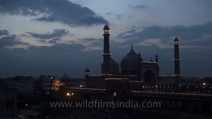 Jama Masjid on the night of the 66th Independence Day of India - 15th August 2012