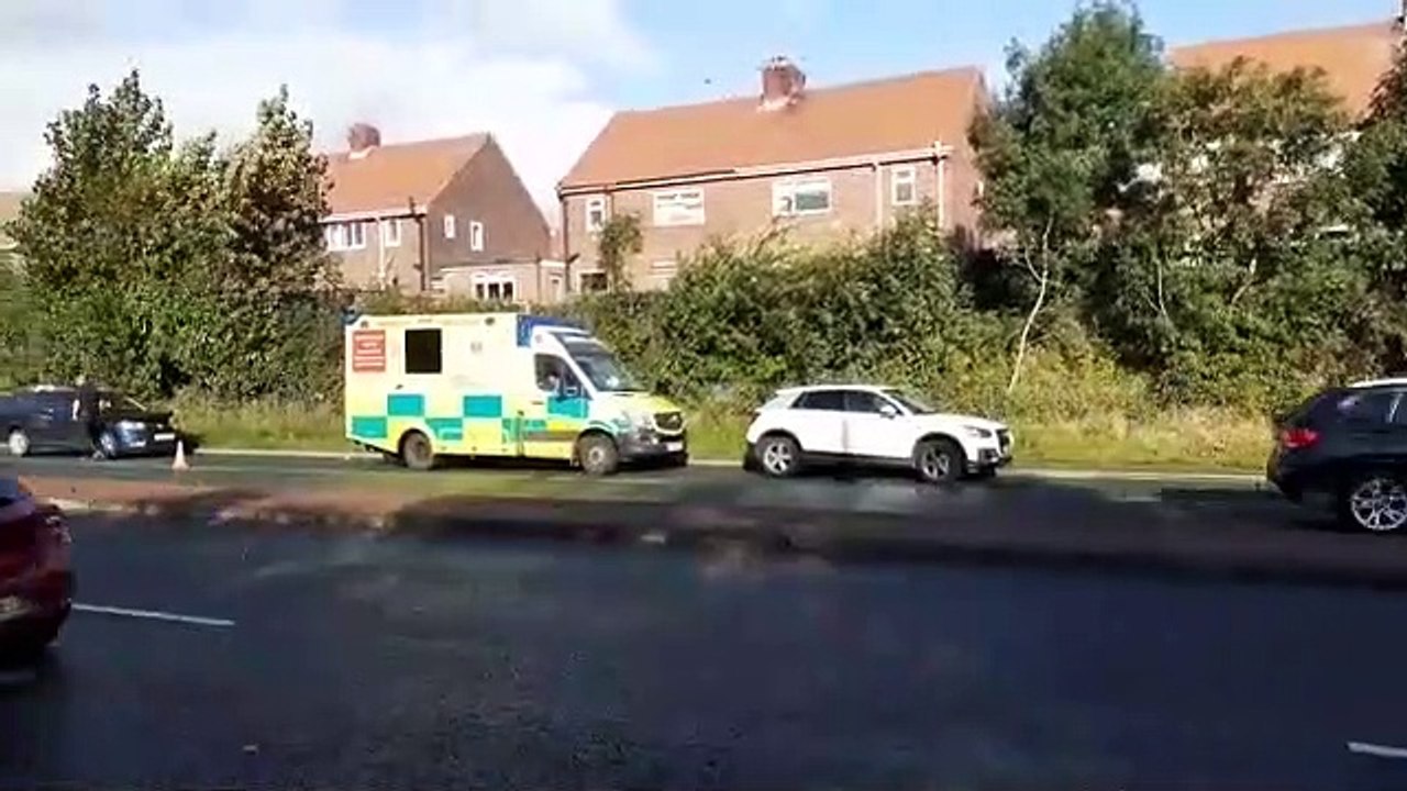 Multi-vehicle collision on the A1231