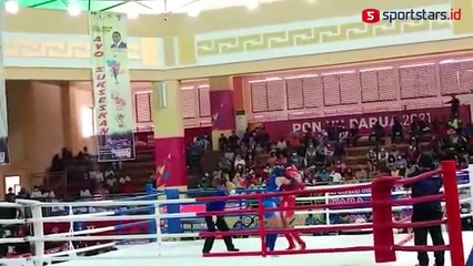 Tiga Kali Jatuh, Atlet Muaythai DKI Jakarta Tetap Menang Lawan Kaltim, Ada Apa?