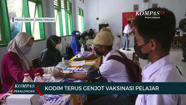 Kodim Pekalongan Terus Genjot Vaksinasi Pelajar