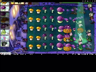 plants vs zombies night survival 植物大战僵尸夜晚生存