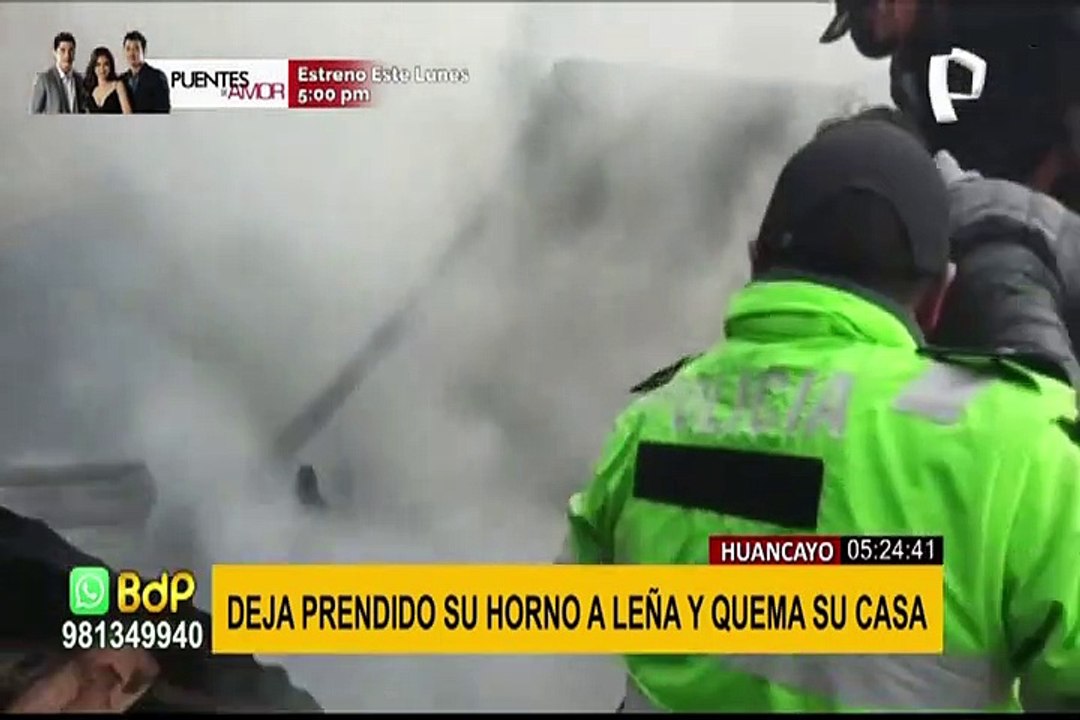 Huancayo: dejan prendido horno a leña y provoca voraz incendio