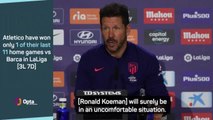 Simeone aware Koeman is in 'an uncomfortable situation' ahead of showdown