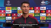 El polémico gesto de Cristiano Ronaldo tras dar la victoria al United