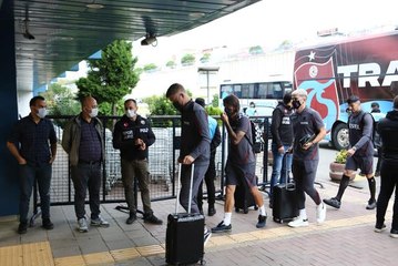 Trabzonspor kafilesi Kayseri'ye gitti
