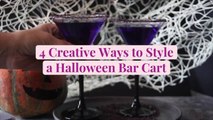 4 Creative Ways to Style a Halloween Bar Cart