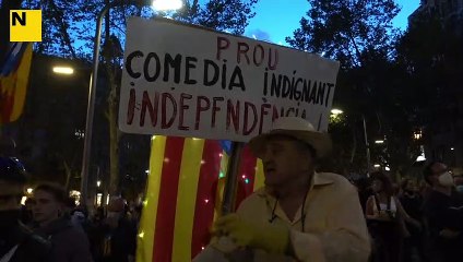 Els manifestants arriben a Jardinets de Gràcia
