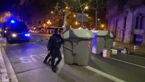 Mossos al carrer Aribau en la manifestació 1-O CDR / Guillem Ramos