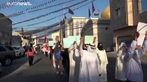 شاهد | محتجون يتظاهرون ضدّ إسرائيل وسفارتها في البحرين