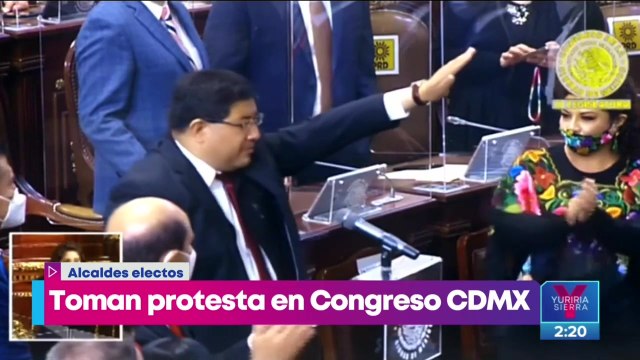 Alcaldes electos toman protesta en el Congreso de la CDMX
