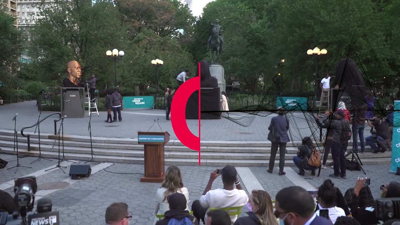 'Wandel ist da': George Floyd als Goldstatue in New York