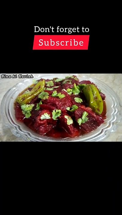 Chukandar Gosht recipe//How to make Beef with beetroot #shortvideo