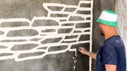 How a professional carves faux limestone on houses