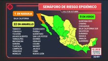 22 estados estarán a partir del lunes en color amarillo