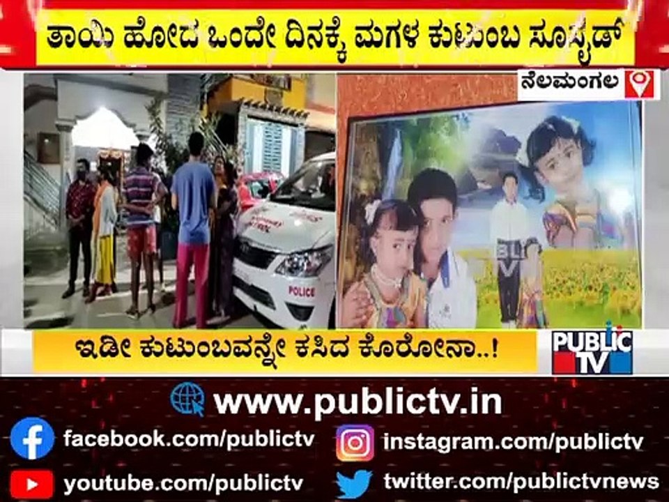 ಕೊರೋನಾಗೆ ಪತಿ ಬಲಿ..! ಪ್ರಾಣ ಕಳೆದುಕೊಂಡ ನೊಂದ ಪತ್ನಿ, ಮಕ್ಕಳು..! | Nelamangala