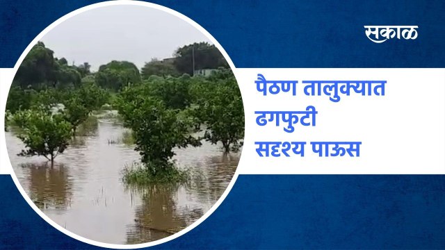 Aurangabad RainUpdate : औरंगाबादच्या पैठण तालुक्यात ढगफुटी सदृश्य पाऊस, | Sakal Media |