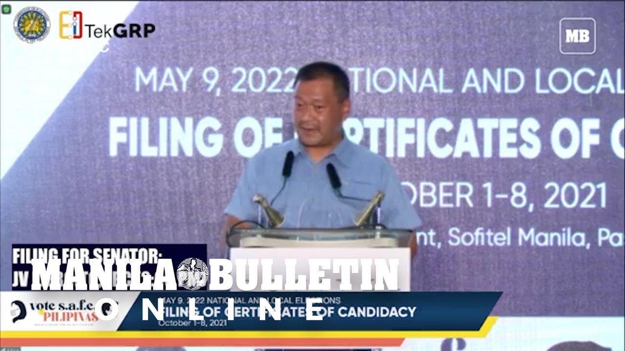 Former senator JV Ejercito files COC for Senator