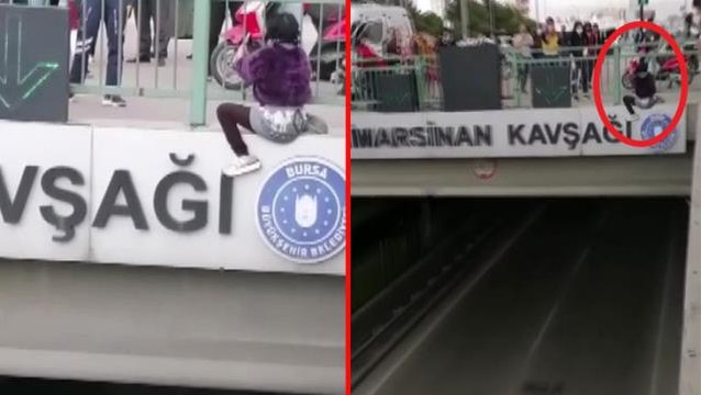 Köprüden atlamak isteyen genç kız, polis ekipleri tarafından son anda kurtarıldı