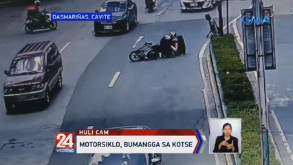Motorsiklo, bumangga sa kotse | 24 Oras Weekend