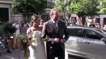 Bertin Osborne entra a la iglesia con su hija Claudia el día de su boda