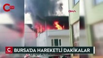 Bursa'da tekstil atölyesi terasında yangın