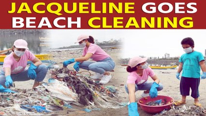 Jacqueline Fernandes takes up the initiative of beach cleaning
