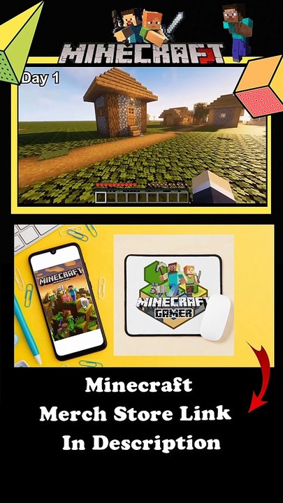 Minecraft 100 days survival (Day 1 to 2) | Alex and Steve life
