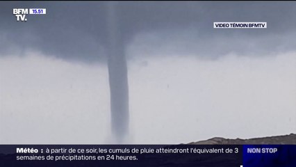 Une impressionnante trombe marine au large de l'Île-Rousse en Corse