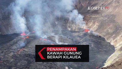Gambar Udara Kawah Gunung Api Kilauea di Hawaii