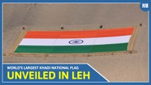 World’s Largest Khadi National Flag Unveiled in Leh. Watch