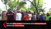 Diduga Korsleting Mobil di Ngawi Hangus Terbakar