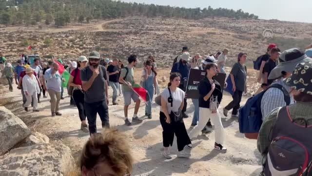 Batı Şeria'da Yahudi yerleşim birimleri inşasına karşı gösteri