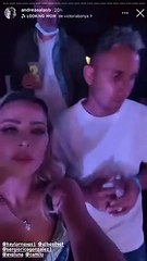 Keylor Navas y Andrea Salas en el concierto de Camilo